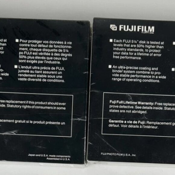 Sealed Fuji Film Floppy Disk MD2HD Lot Of 2 11 Pack 5-1/4" PC/AT Compatible New - Picture 2 of 2